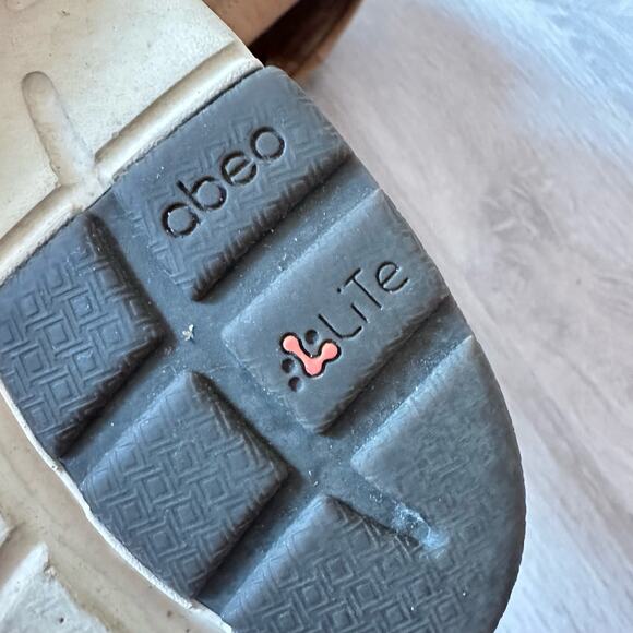 Abeo Lite Caleb Loafers Boat Shoes Men's Size 8.5 Light Brown Tan Leather Suede - Picture 10 of 11